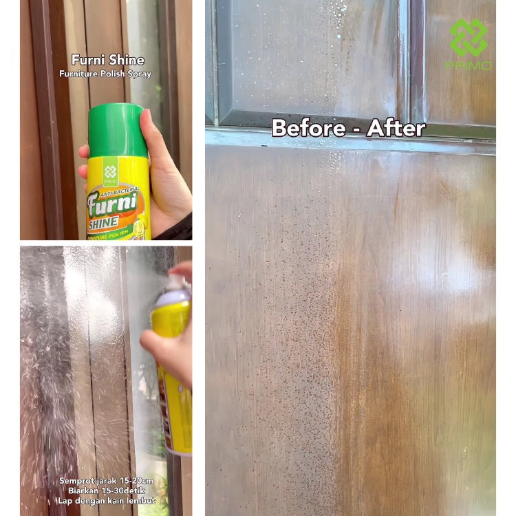 Furnishine 400mL - Pembersih & Pengkilap Furniture dengan Foam dan Antibacterial Disinfectant