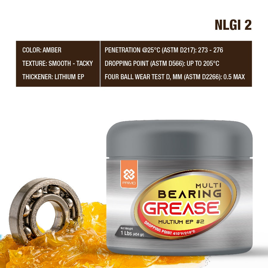 Multium Ep#2 @227gr - Multipurpose Lithium Extreme Pressure Grease (NLGI 2) , Colour Transparant