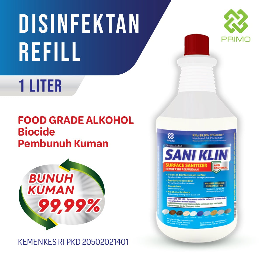 Saniklin Disinfectant Spray 1L - Refrigerator Cleaner Surface Sanitizer Antiseptic