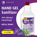 Handgel Sanitizer Liquid Thin Gel Lavender 1L Refill - antiseptik pembersih tangan tanpa bilas