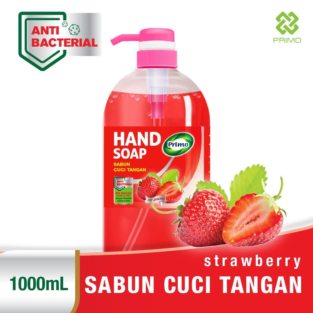 Handsoap Strawberry 1000mL -  Sabun Cuci Tangan Anti Bacterial