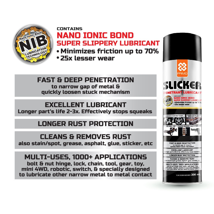 Slicker 300mL - Pelumas Super Licin Anti Karat Serbaguna (Lubricant Spray With NIB)