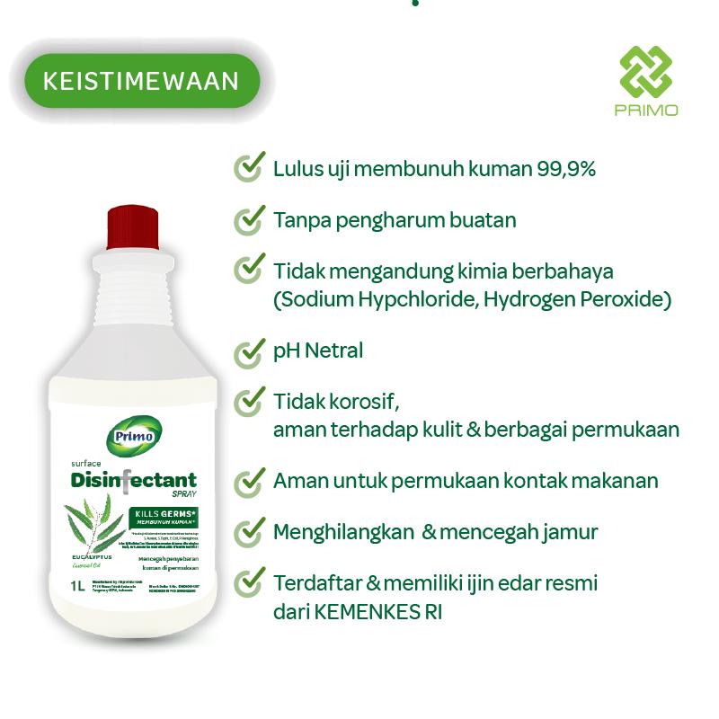 Disinfectant Air Surface Spray Eucaliptus 1L - Non Alkohol