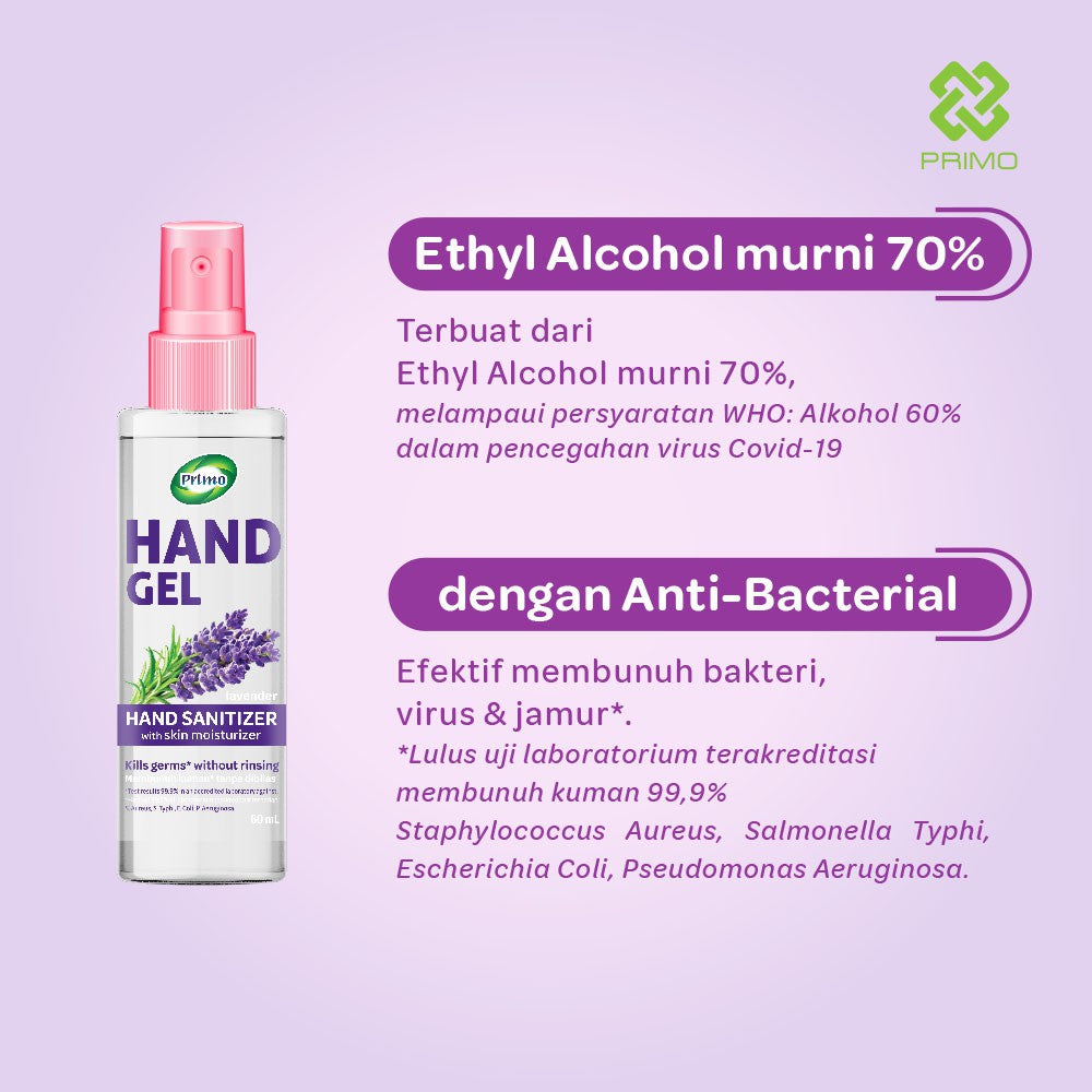 Handgel Sanitizer Liquid Thin Gel Lavender 60mL - antiseptik pembersih tangan tanpa bilas