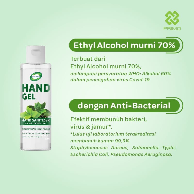 Greentea Hand Gel Sanitizer 60mL - rinse-free hand antiseptic cleanser