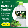 Handgel  Sanitizer Greentea 1L Pump - antiseptik pembersih tangan tanpa bilas