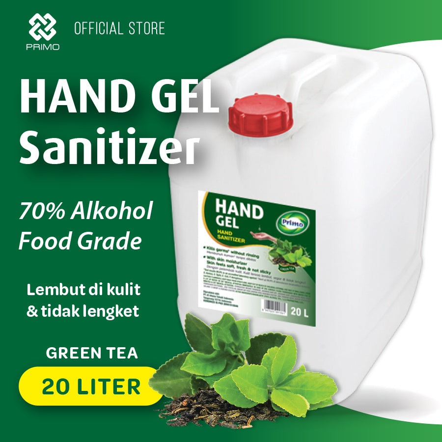 Hand Gel Sanitizer Greentea 20L - no-rinse hand cleansing antiseptic
