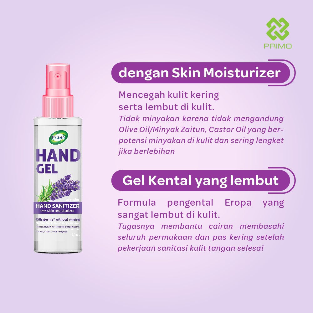 Handgel Sanitizer Liquid Thin Gel Lavender 60mL - antiseptik pembersih tangan tanpa bilas