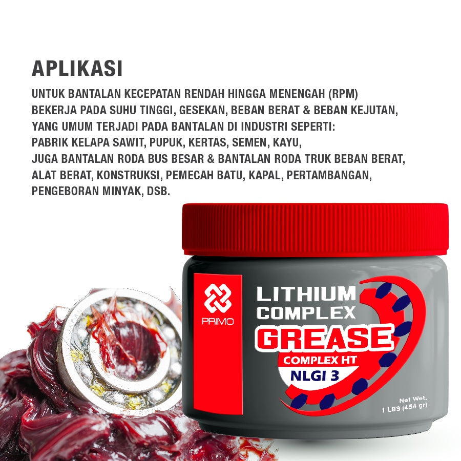 Complex HT Red #3 @454gr - High Temperature & Heavy Duty Lithium Complex Grease