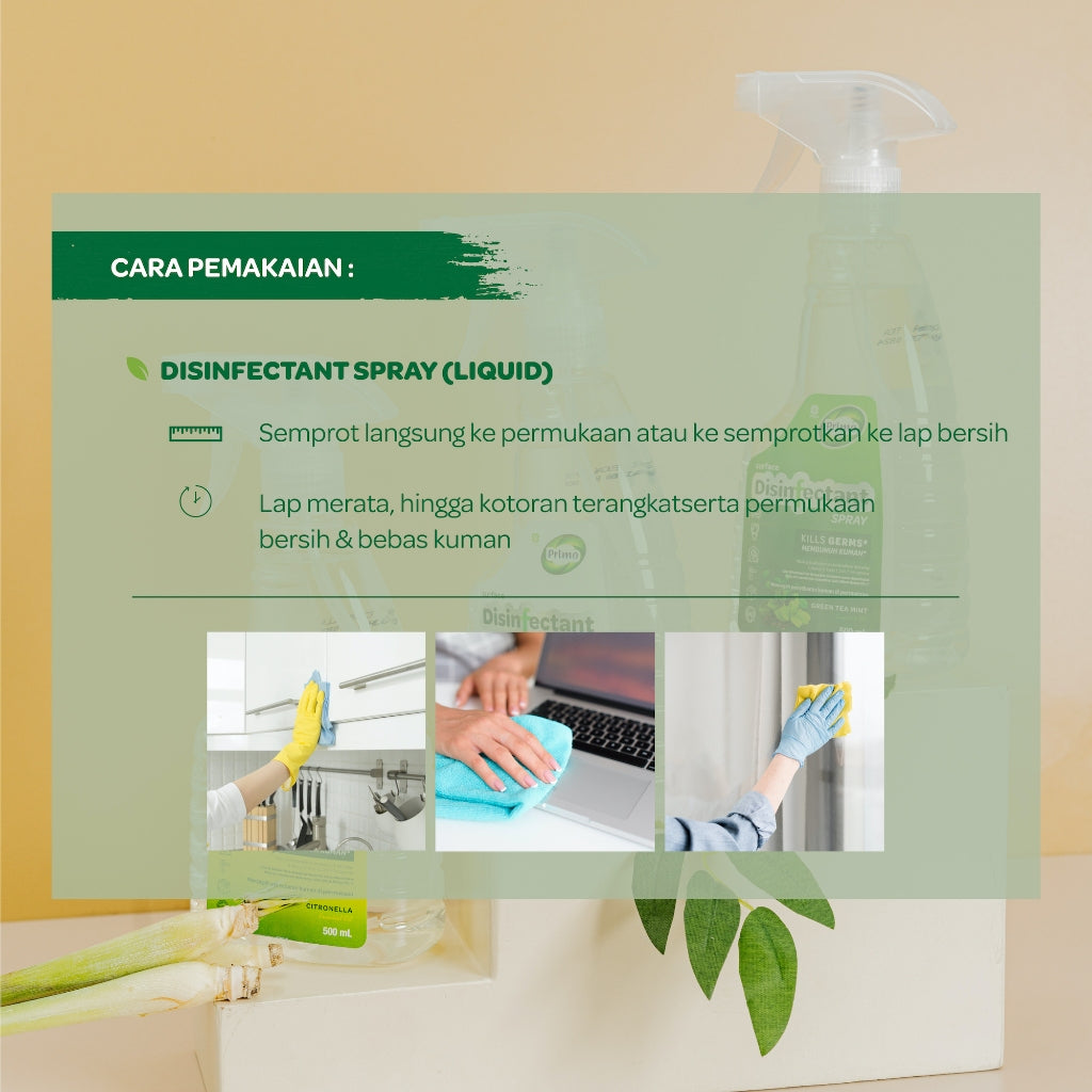 Disinfectant Air Surface Spray Eucaliptus 500mL - Non Alkohol