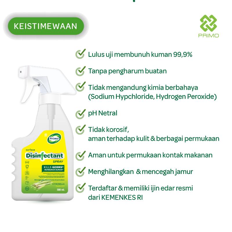 Disinfectant Air Surface Spray Citronella 500mL - Non-Alcoholic