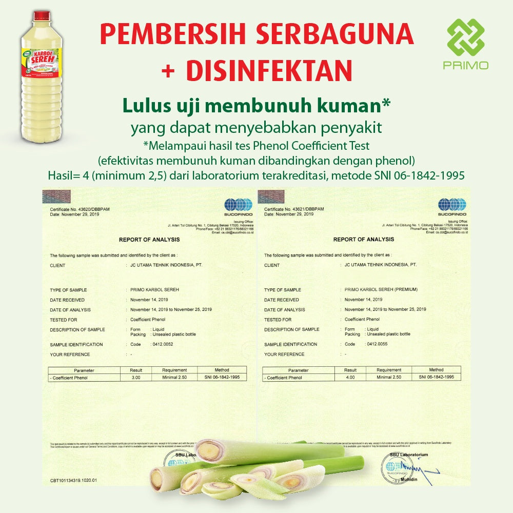 Karbol Sereh Premium Citronella 700mL - Pembersih Serbaguna Disinfectant Anti Kuman
