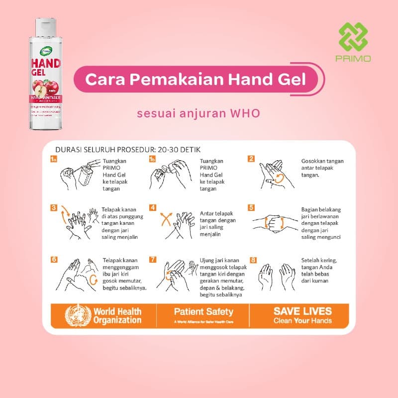 Handgel Sanitizer Apple 60mL - antiseptik pembersih tangan tanpa bilas