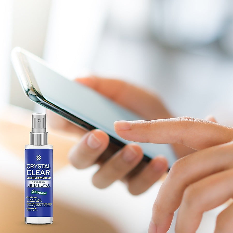 Crystal Clear Gadget Cleaner 60mL - Gadget, Lens, Screen Cleaner, Antiseptic Disinfectant