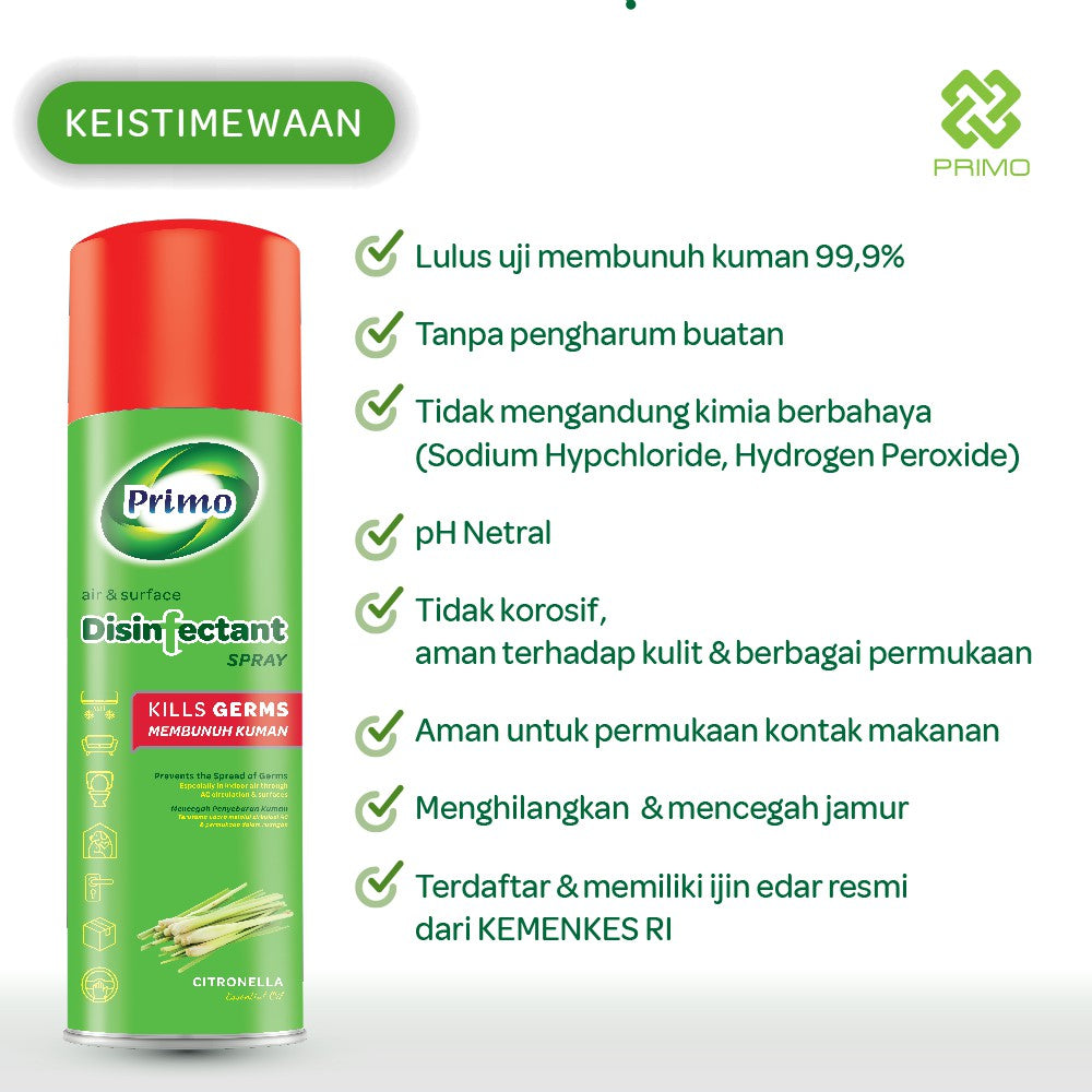 Disinfectant Spray Fogging Air & Surface Citronella 500mL
