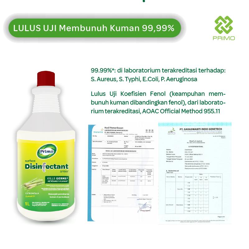 Disinfectant Air Surface Spray Citronella 1L - Non Alkohol