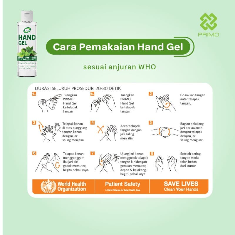 Handgel Sanitizer Greentea 60mL - antiseptik pembersih tangan tanpa bilas