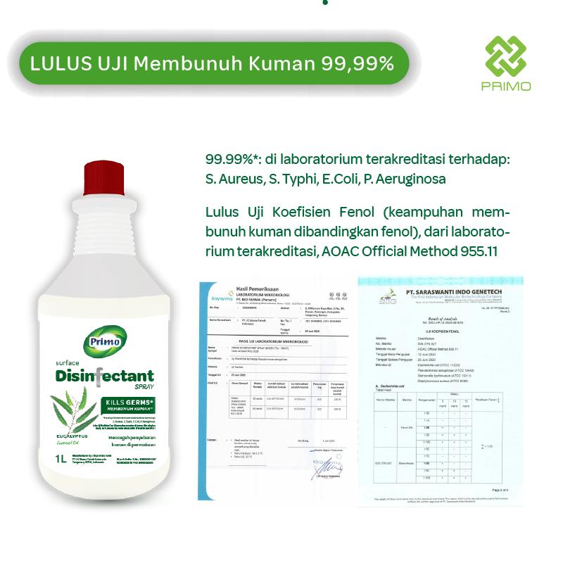 Disinfectant Air Surface Spray Eucaliptus 1L - Non Alkohol