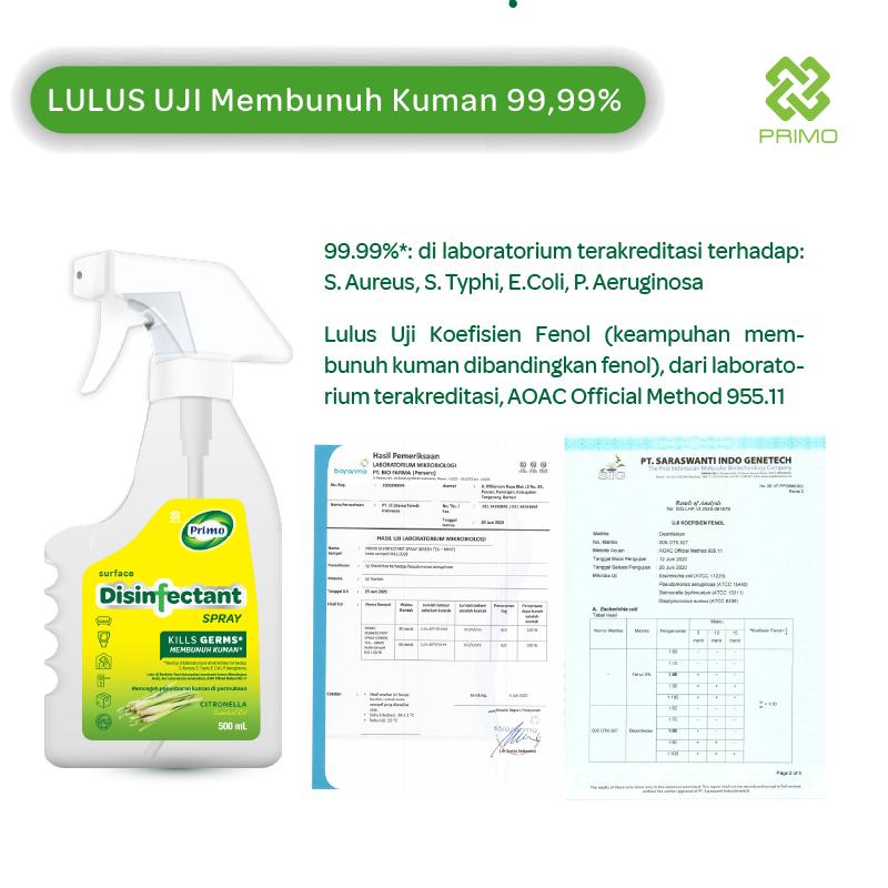 Disinfectant Air Surface Spray Citronella 500mL - Non-Alcoholic
