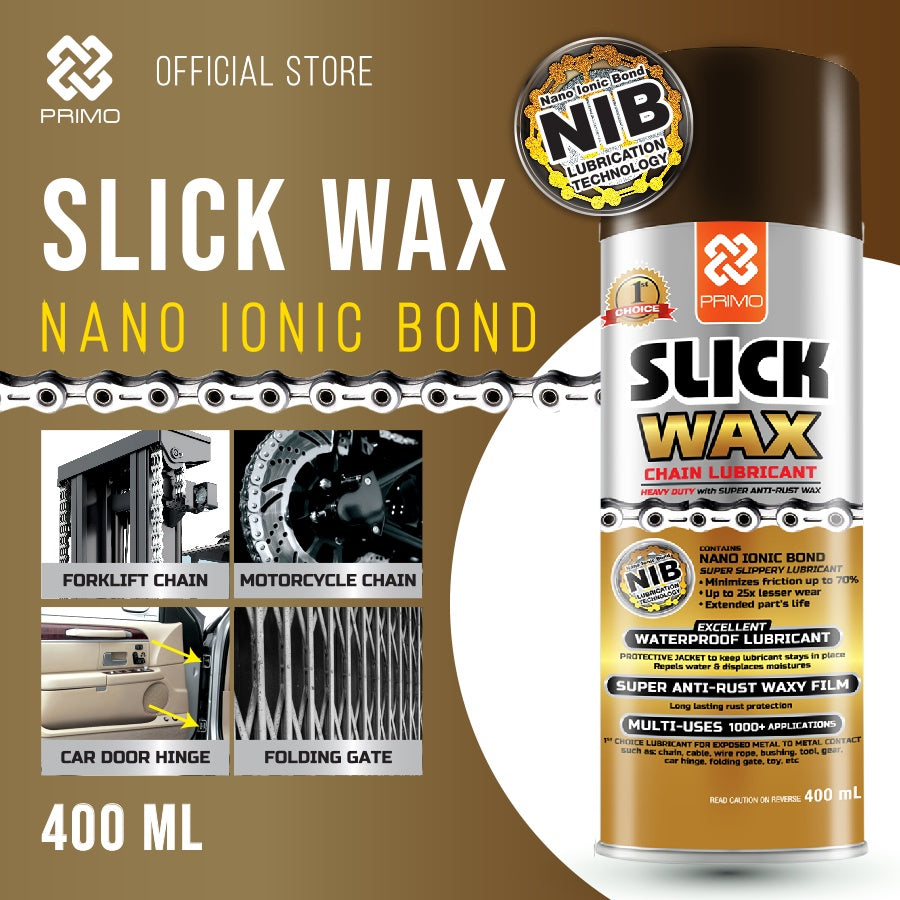 Slick Wax 400mL - Pelumas Rantai dengan Lapisan Wax (Chain Lubricant with Nano Ionic Bond/NIB)