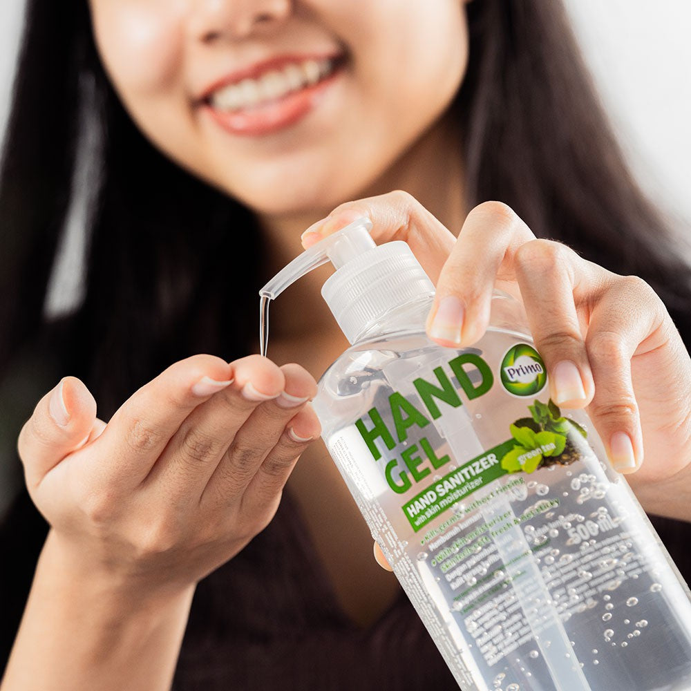Handgel  Sanitizer Greentea 1L Pump - antiseptik pembersih tangan tanpa bilas
