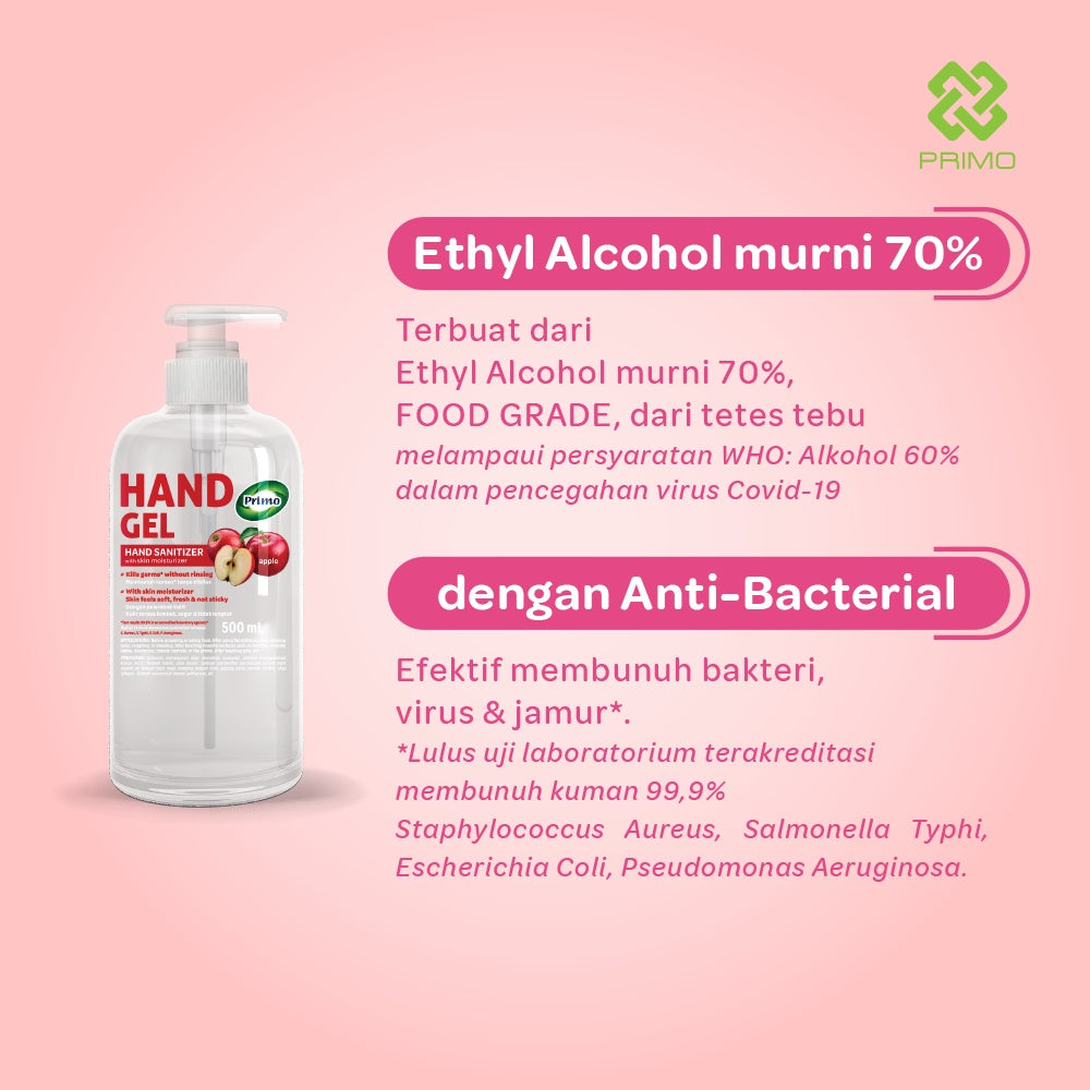 Handgel Sanitizer Apple 500mL  - antiseptik pembersih tangan tanpa bilas
