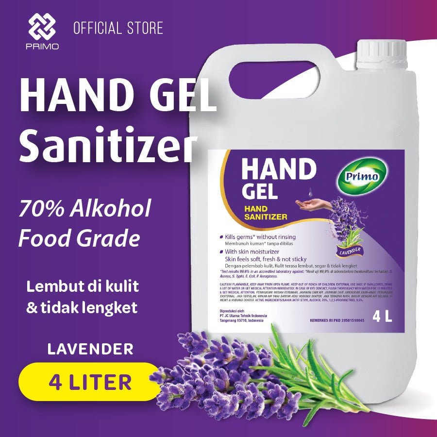 Handgel Sanitizer Lavender 4L - antiseptik pembersih tangan tanpa bilas