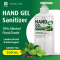 Handgel Sanitizer Greentea 500mL - antiseptik pembersih tangan tanpa bilas