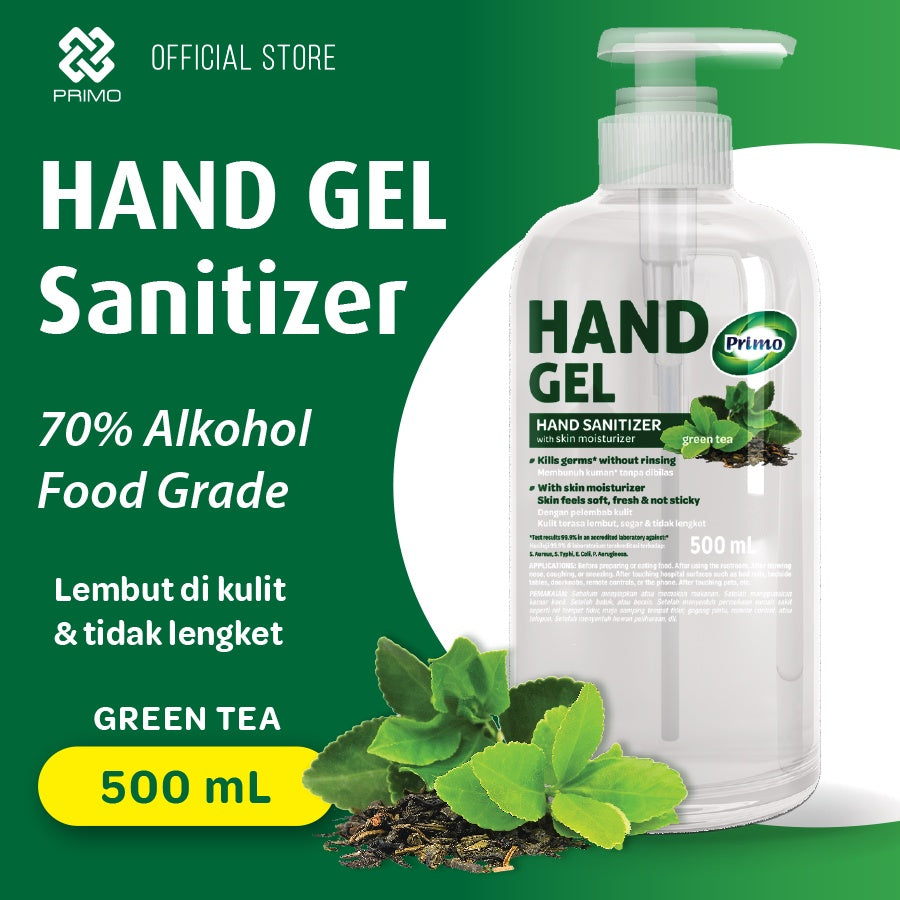 Hand Gel Sanitizer Greentea 500mL - rinse-free antiseptic hand cleanser