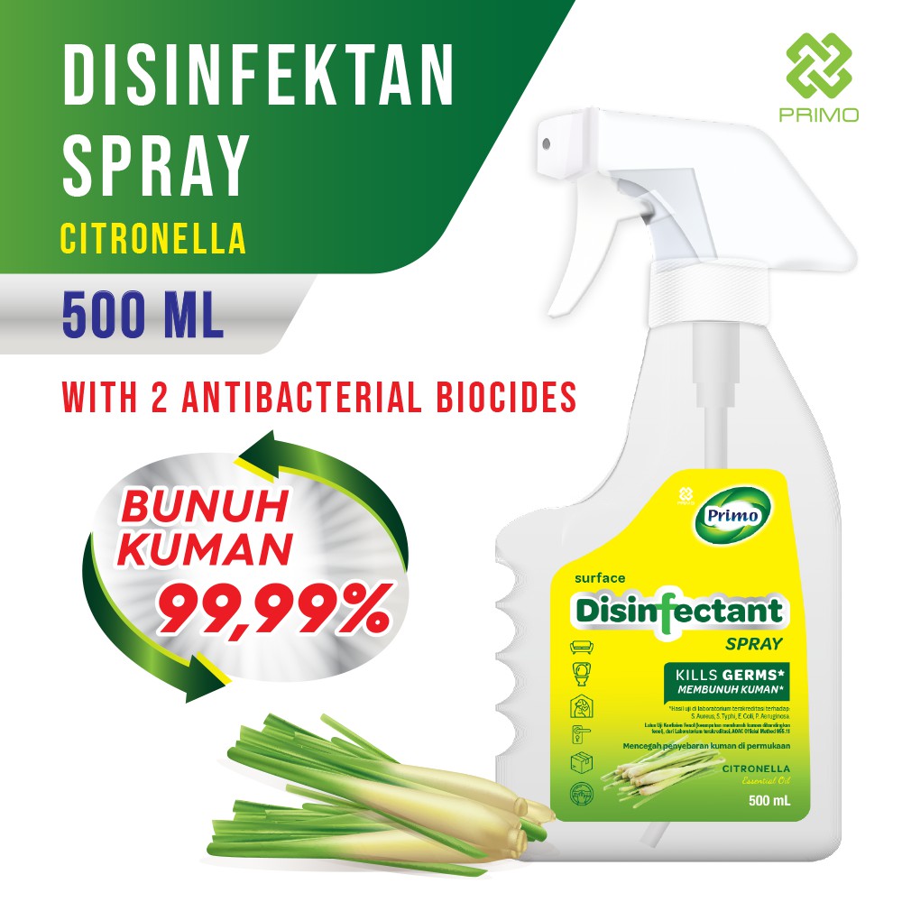 Disinfectant Air Surface Spray Citronella 500mL - Non-Alcoholic