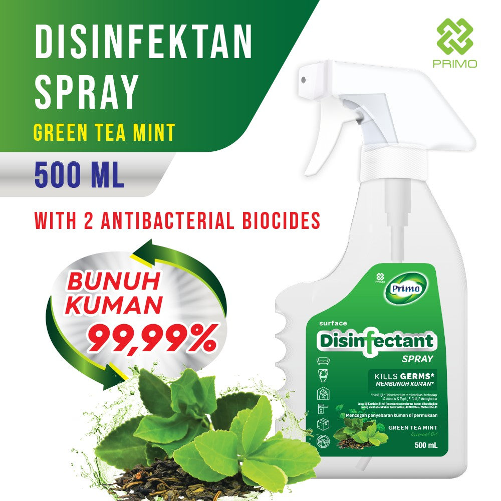 Disinfectant Air Surface Spray Greentea Mint 500mL - Non Alkohol