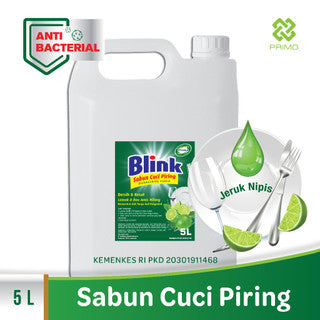 Blink Dishwashing 5L - Sabun Cuci Piring Jeruk Nipis (Konsentrat Asli, Tanpa Pengental)