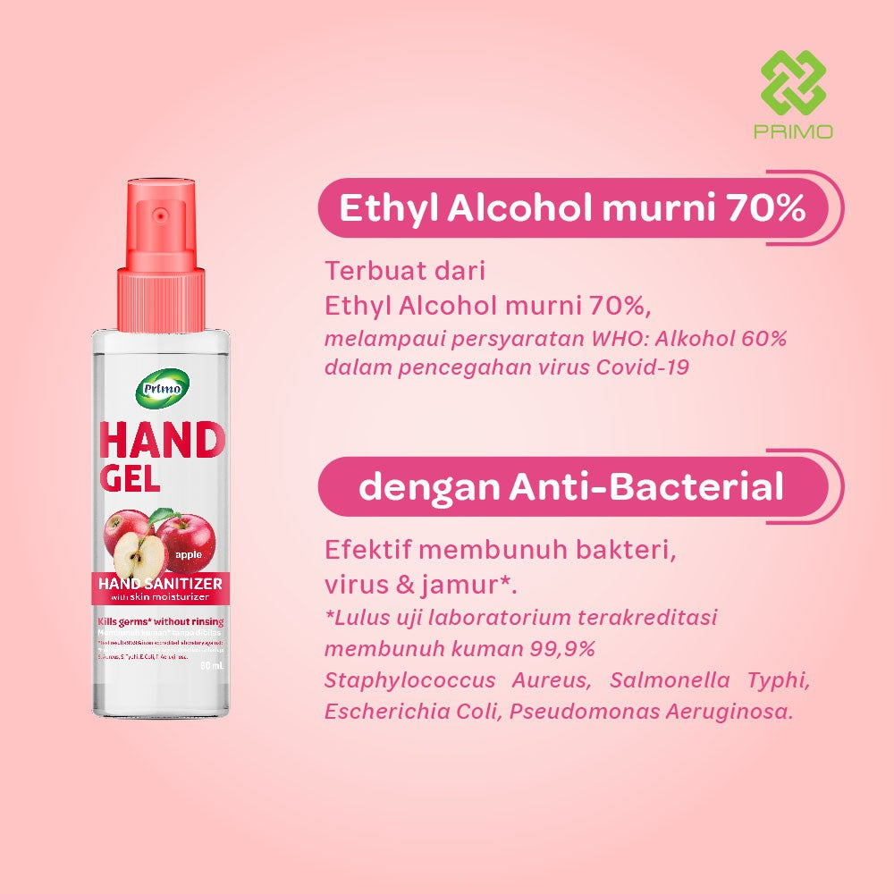 Handgel Sanitizer Liquid Thin Gel Apple 500mL - no-rinse hand antiseptic