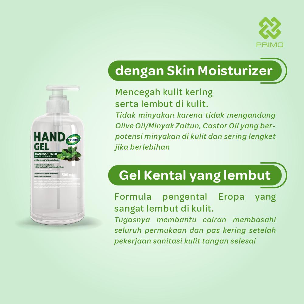 Handgel  Sanitizer Greentea 1L Pump - antiseptik pembersih tangan tanpa bilas