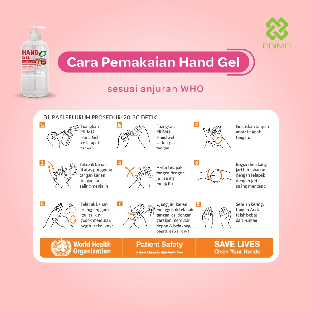 Handgel Sanitizer Apple 500mL  - antiseptik pembersih tangan tanpa bilas