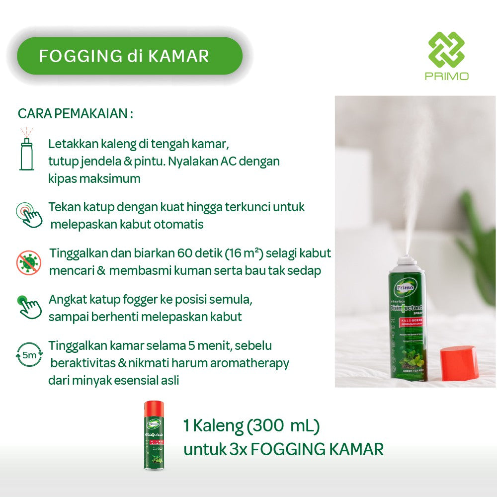 Disinfectant Spray Fogging Air & Surface Greentea Mint 500mL