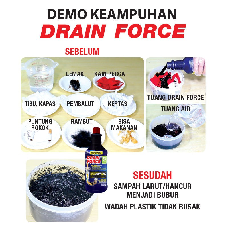 Drain Force 720gr - Anti Sumbat Saluran Mampet