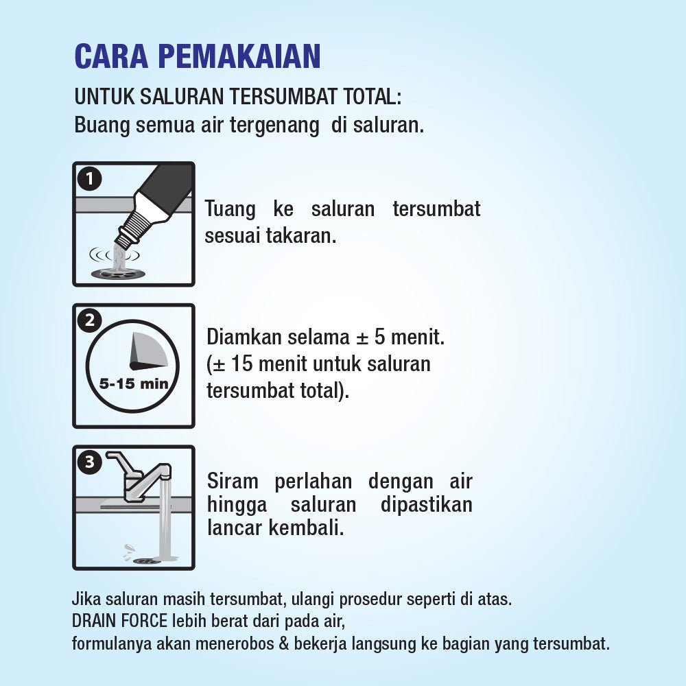Drain Force 720gr - Anti Sumbat Saluran Mampet