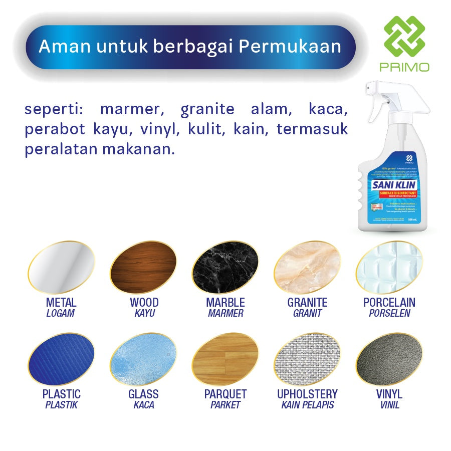 Saniklin Disinfectant Spray 500mL - Pembersih Kulkas Surface Sanitizer Antiseptik