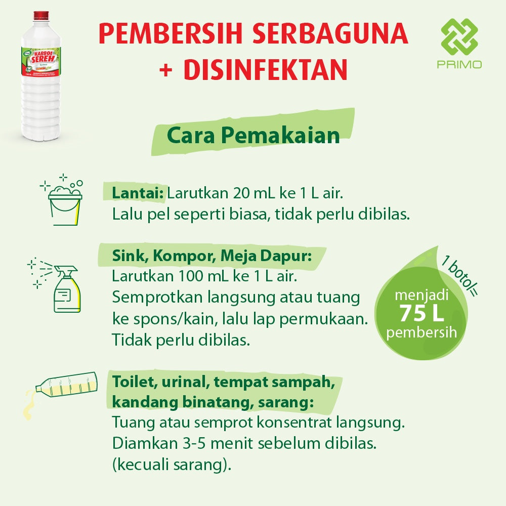 5L Original Citronella Disinfectant Cleaner - Multi-Purpose Anti-Germ Cleaner