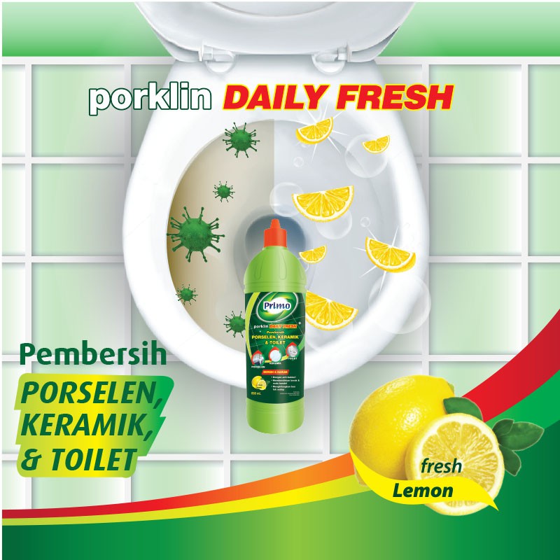 Porklin Daily Fresh 850ml - Porcelain, Ceramic, Bathroom & Toilet Cleaner