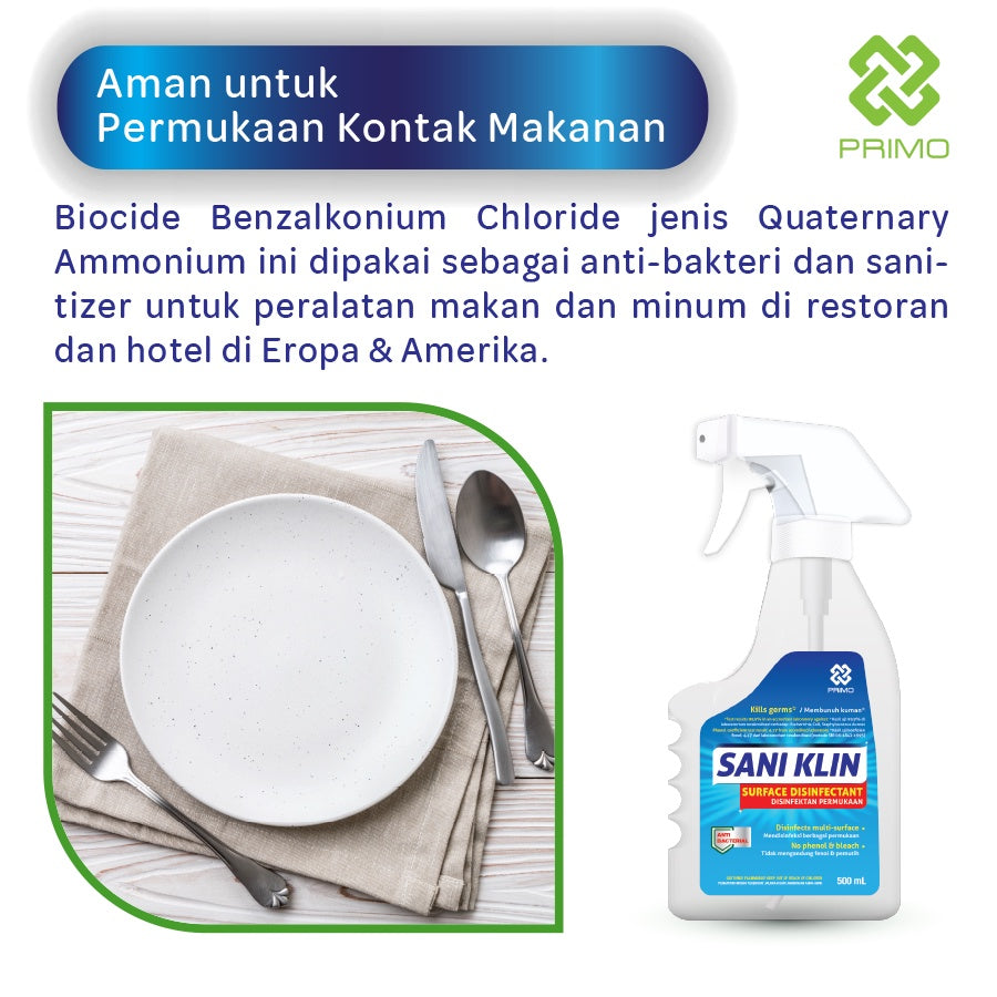 Saniklin Disinfectant Spray 500mL - Pembersih Kulkas Surface Sanitizer Antiseptik