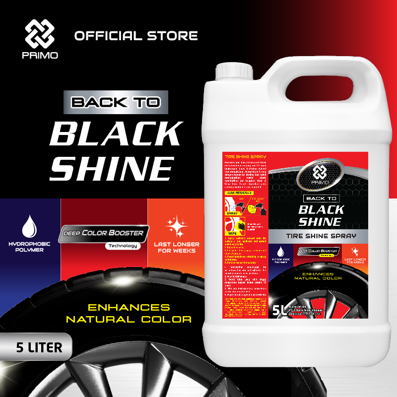Back To Black Shine Tire Spray 5L - Pengkilap & Perawatan Penghitam Ban