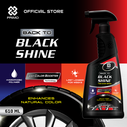 Back To Black Shine Tire Spray 610mL - Tire Blackener & Conditioner
