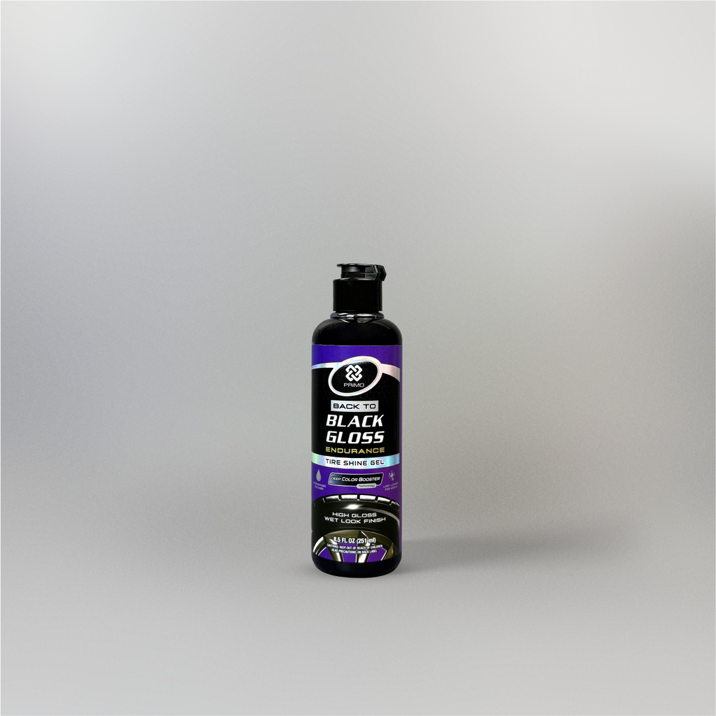 Back to Black Gloss Endurance Tire Shine Gel 251 mL - Tire Polish & Treatment (Super Gloss, Long Lasting, Colorless)