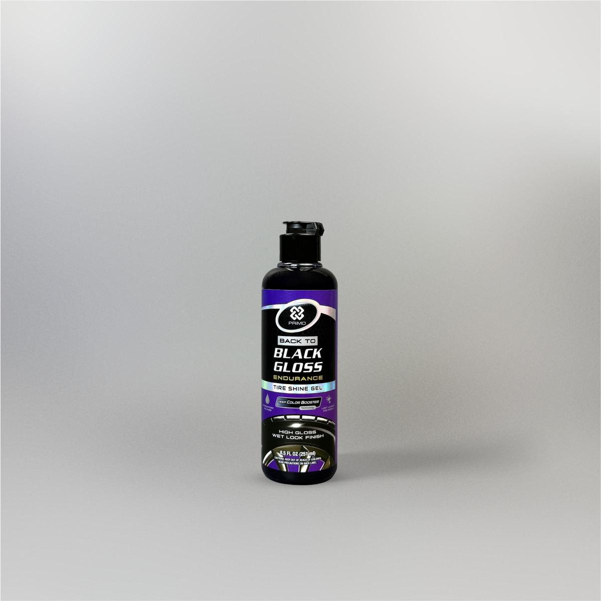 Back to Black Gloss Endurance Tire Shine Gel 251 mL - Tire Polish & Treatment (Super Gloss, Long Lasting, Colorless)
