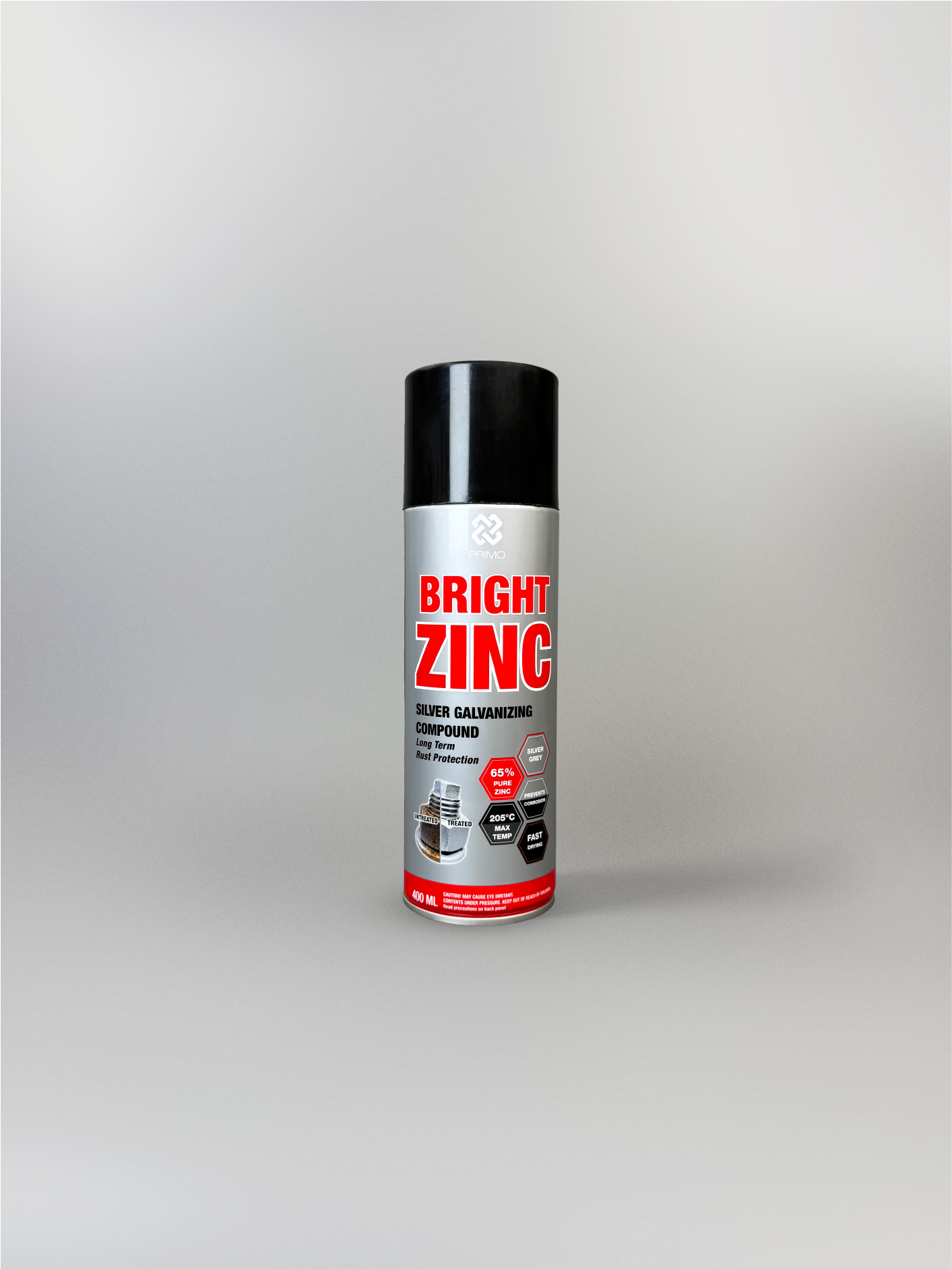 Bright Zinc 400mL - Anti-Rust & Corrosion Paint (Medium Duty - Metallic Silver)