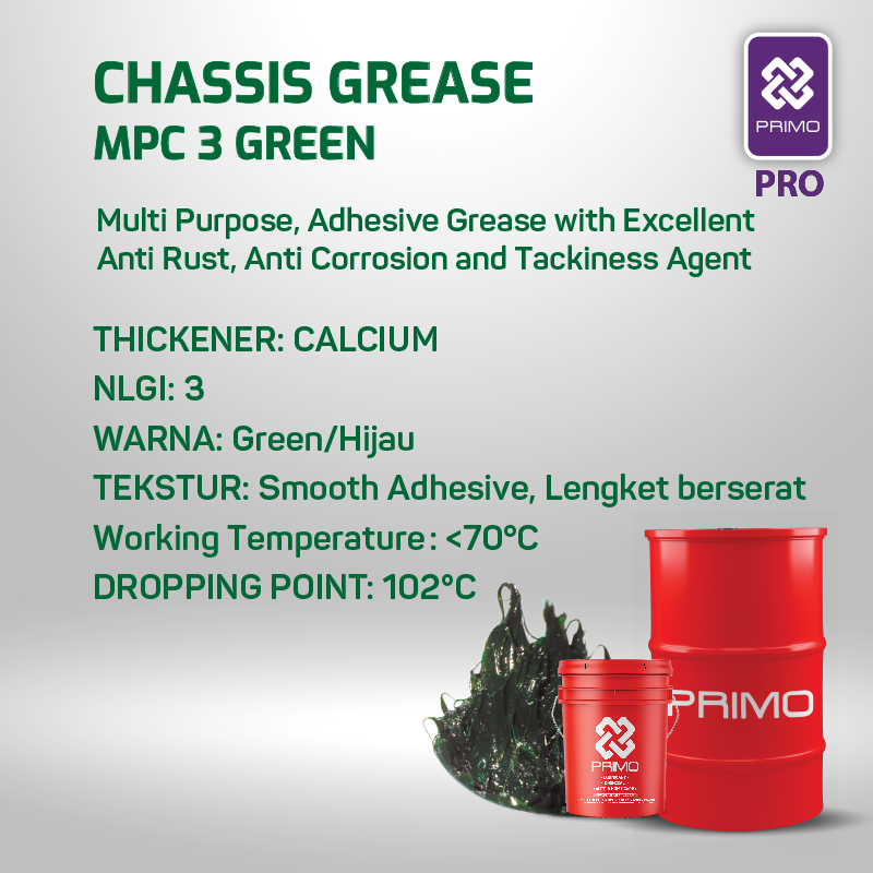Chasis Grease MPC 3 @15Kg - Multipurpose Chassis Grease Tacky Green (NLGI 3)