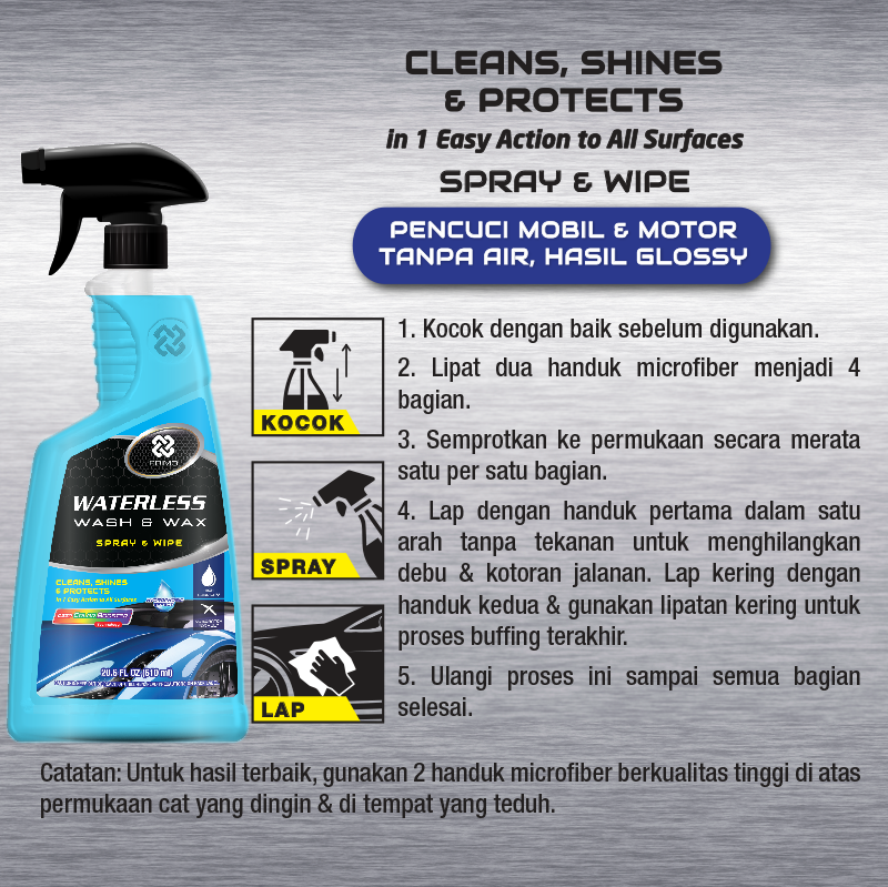 Waterless Wash & Wax Hydrophobic 610mL