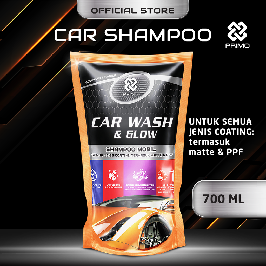 Car Wash & Glow 700mL - Car Shampoo Gold Class